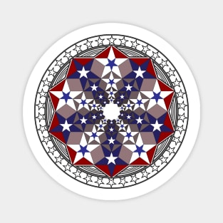 Star Spangled Mandala 1 Magnet